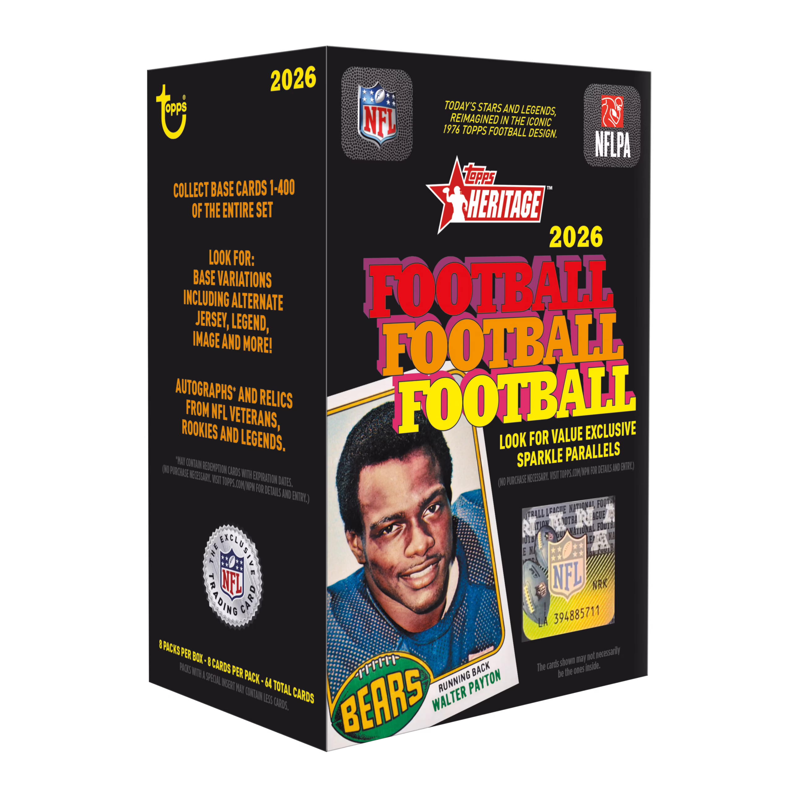 ce42b141e0539a37250e0d75f1e80c82b2ecfca4-4500x4500 2026 Topps Heritage Football Blaster Value Box for sale — Trace n Chase USA