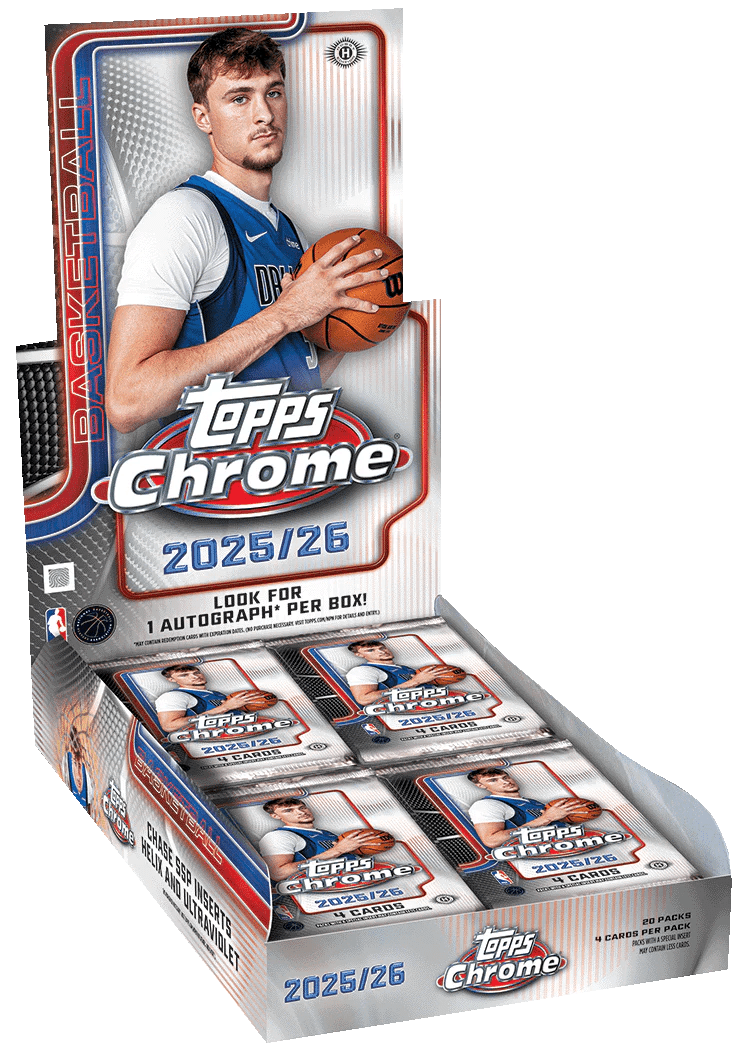 2025-26 TOPPS CHROME BK HOBBY (1) 2025-26 Topps Chrome Basketball Hobby Box for sale — Trace n Chase USA